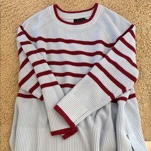 Hatch maternity red and blue Striped Sweater